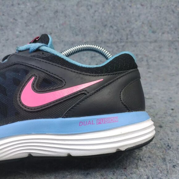 Nike Dual Fusion ST3 Womens Size 6 Running Shoe Black Blue Pink 657498-003 - Picture 7 of 10